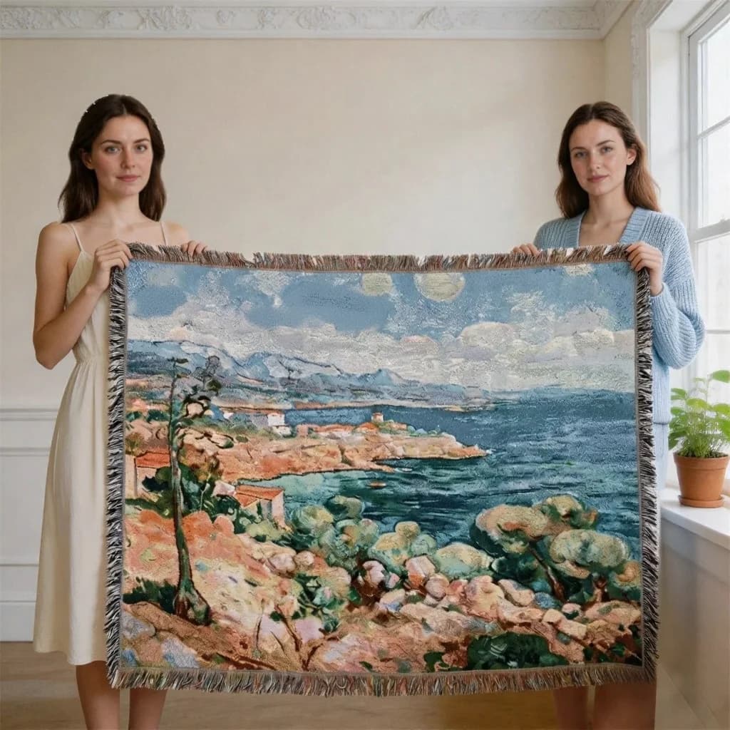 Van Gogh-inspirerad tapetväv, filt för soffa och väggdekoration