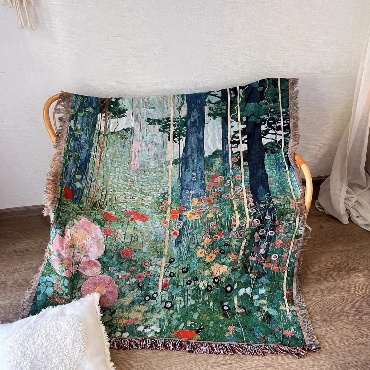 Klimt Secret Garden tapetfilt för soffa och väggdekoration