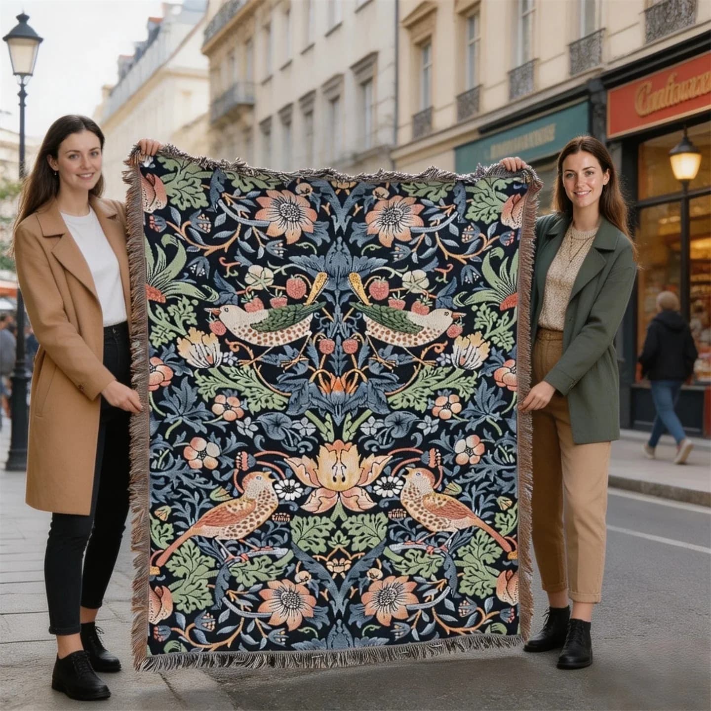Kastfilt i polyester-bomull, 130x160 cm tapestry