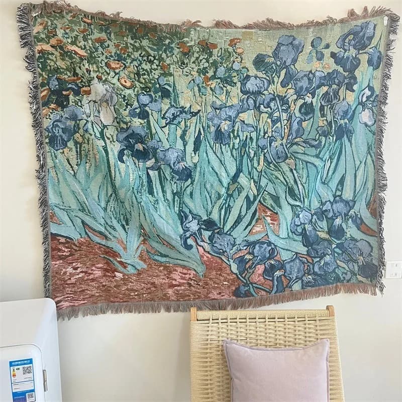 Van Gogh-konst tapetväggfilt i bomullsblandning
