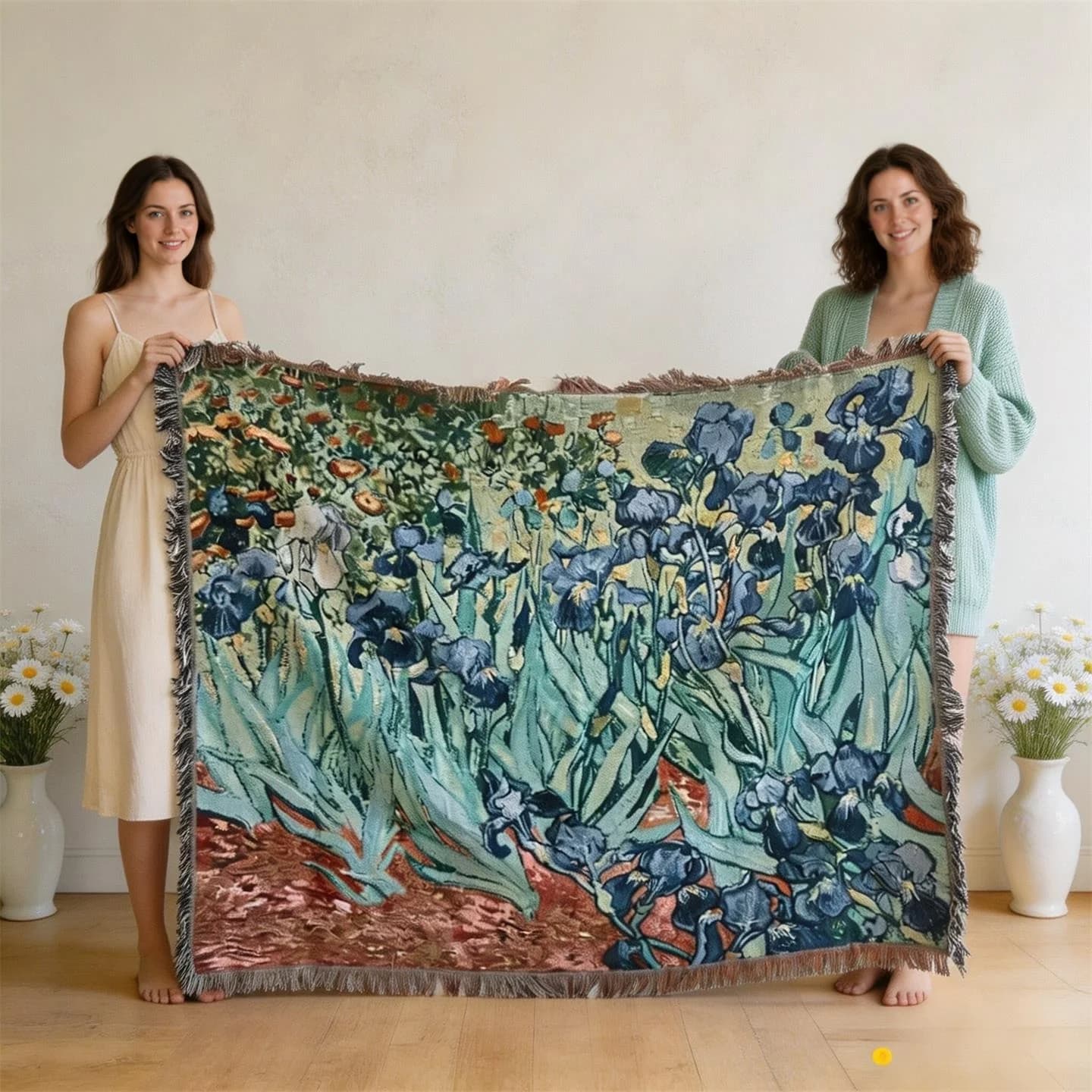 Van Gogh-inspirerad tapetväv, filt för soffa och väggdekoration