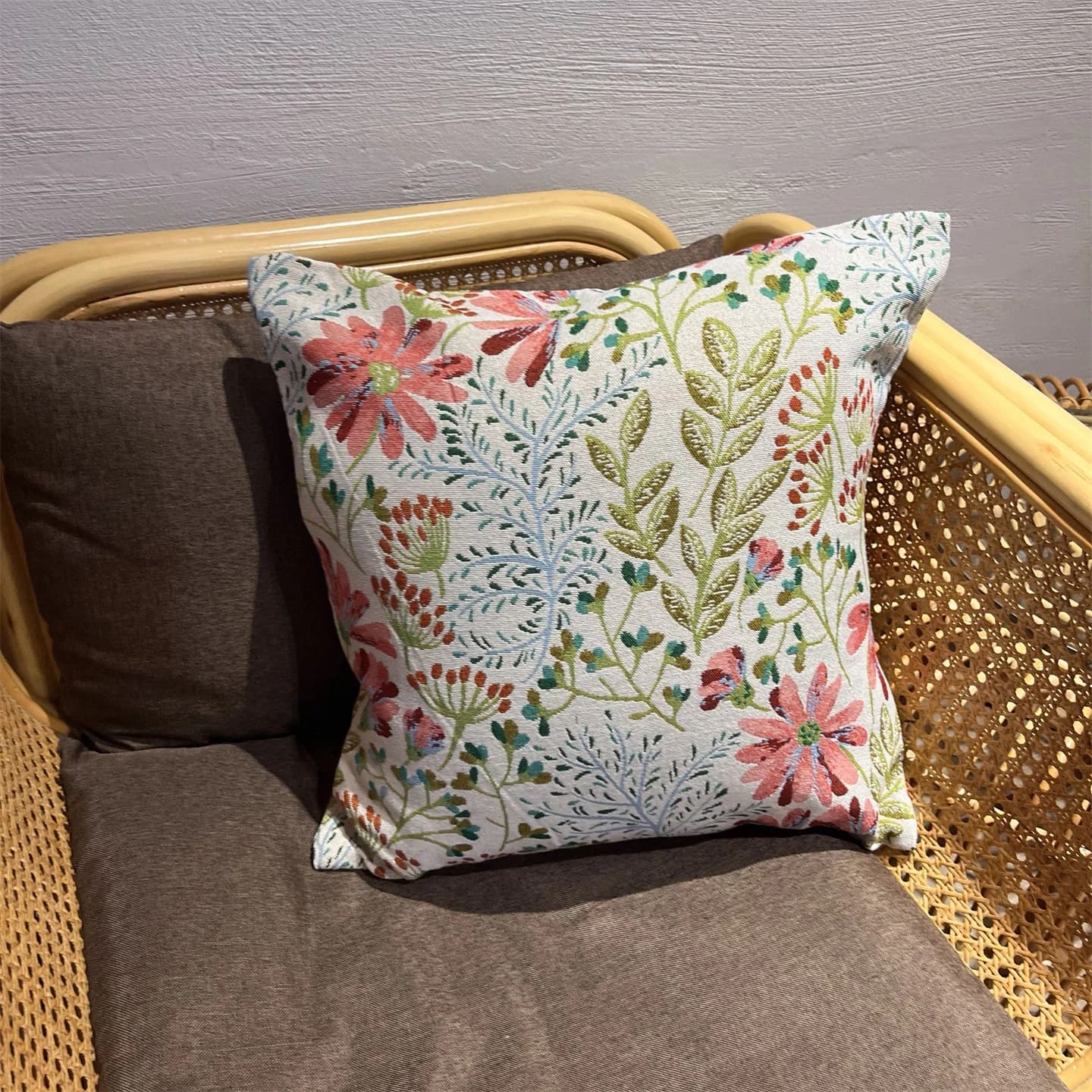 Jacquard-kuddfodral i amerikansk lantstil för soffa