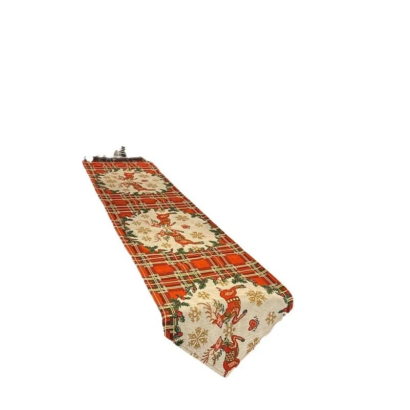 Nordisk jacquard-bordlöpare med älgmotiv för holiday-dekor